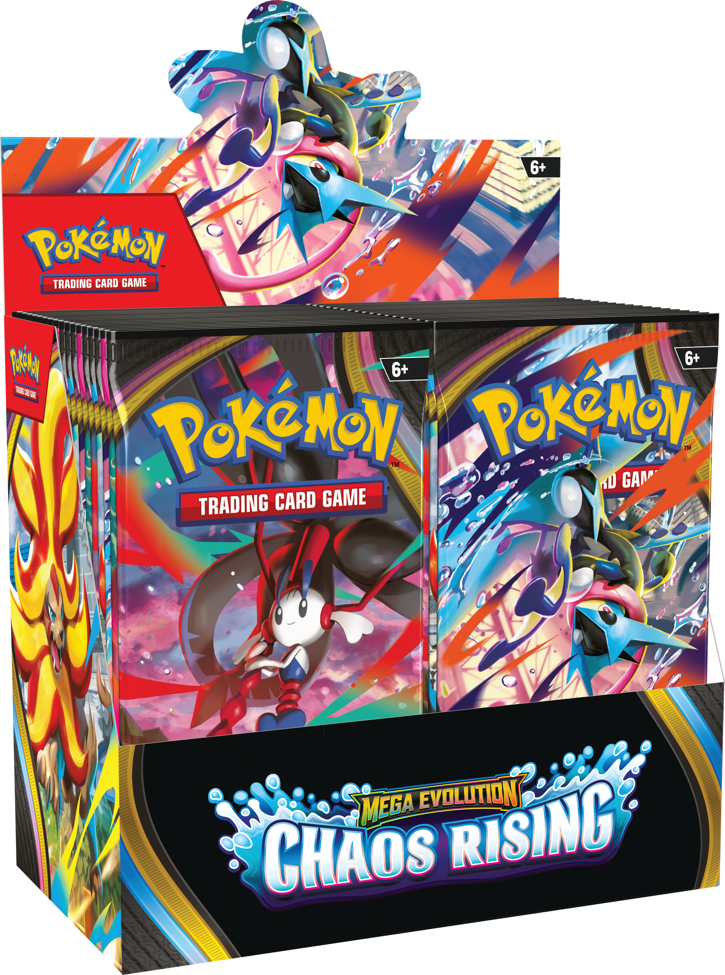 PRE ORDEN Pokemon TCG: Mega Evolution 04 Chaos Rising- Booster Display (36 Packs) Limite 1 por Cliente